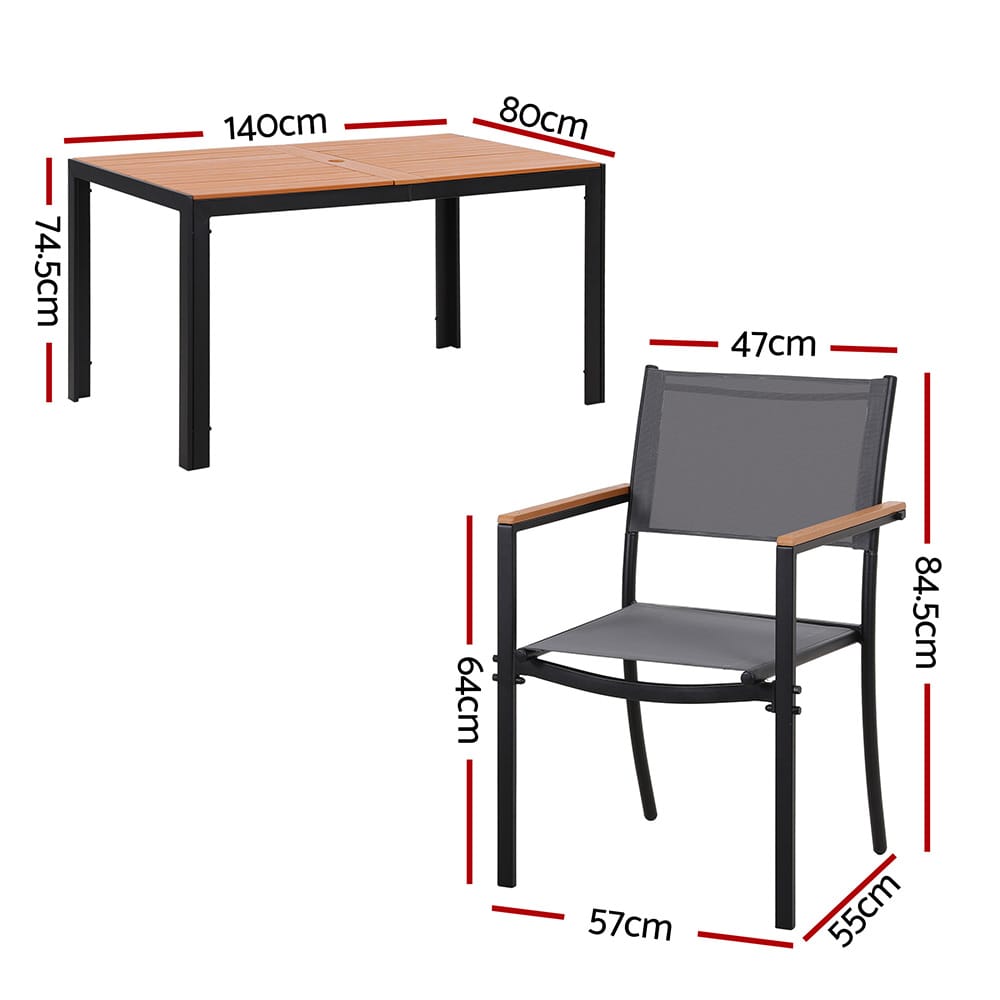 Outdoor Dining Set Table 55x57x84.5cm