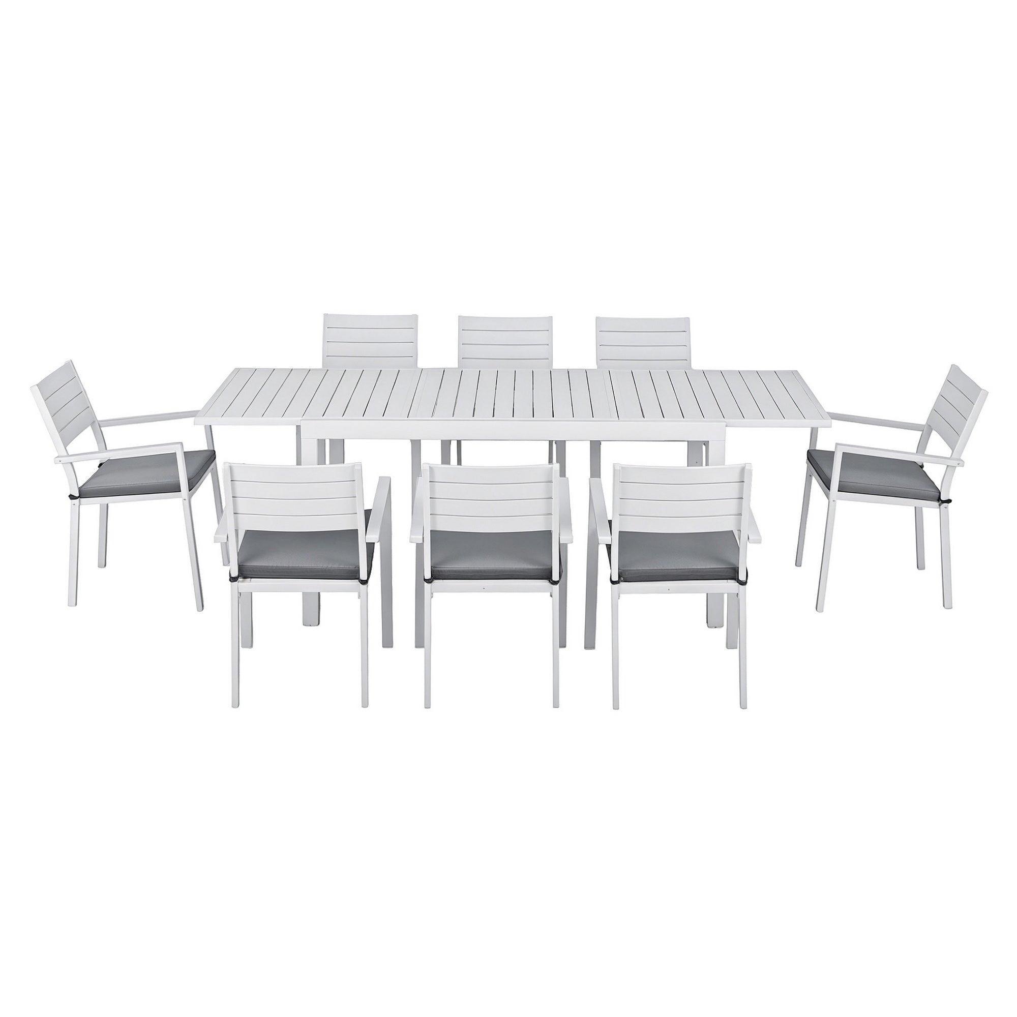 Outdoor Dining Set 9PCS Aluminium Extendable Table Chairs Patio