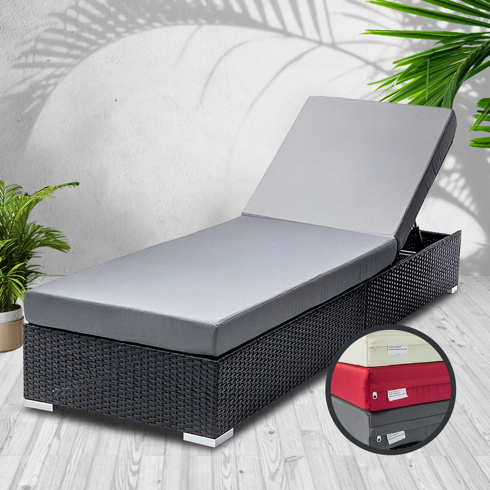 Adjustable Rattan Garden Day Bed