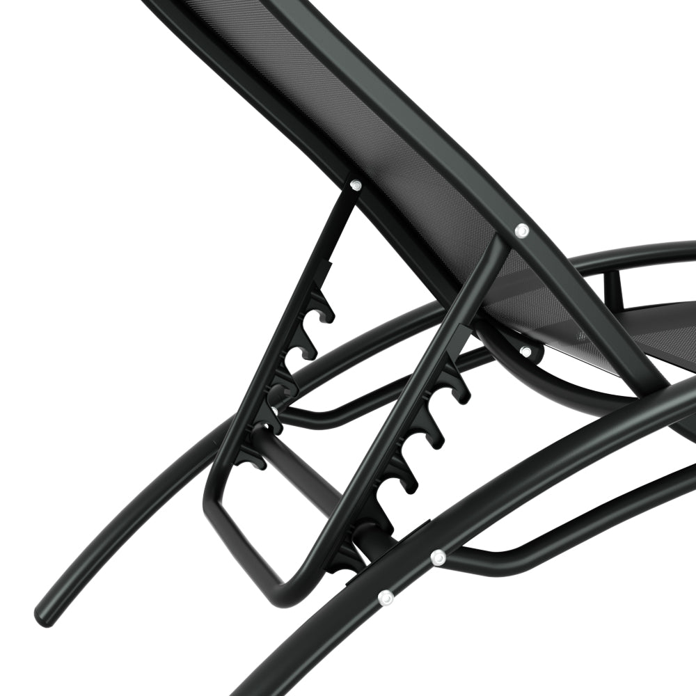 Steel Table and Chairs Patio Furniture Garden Lounger Outdoor Set | Outdoor Chairs