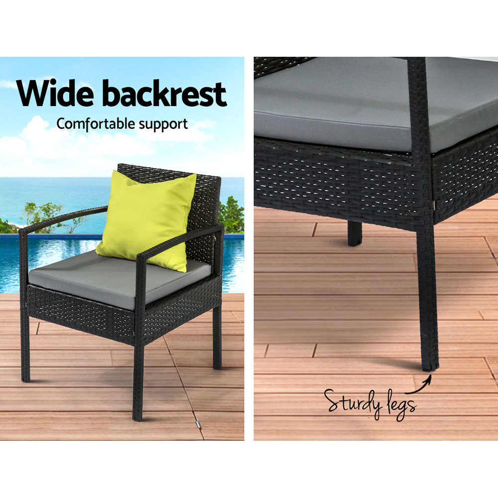 Outdoor Furniture Lounge Setting Garden Patio Wicker Cover Table Chairs | Outdoor Sofas & Lounge Sets - photo 6