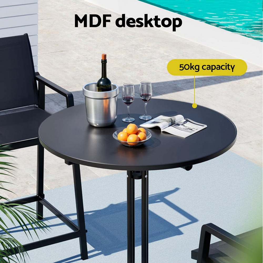 Black table 88x88x109cm