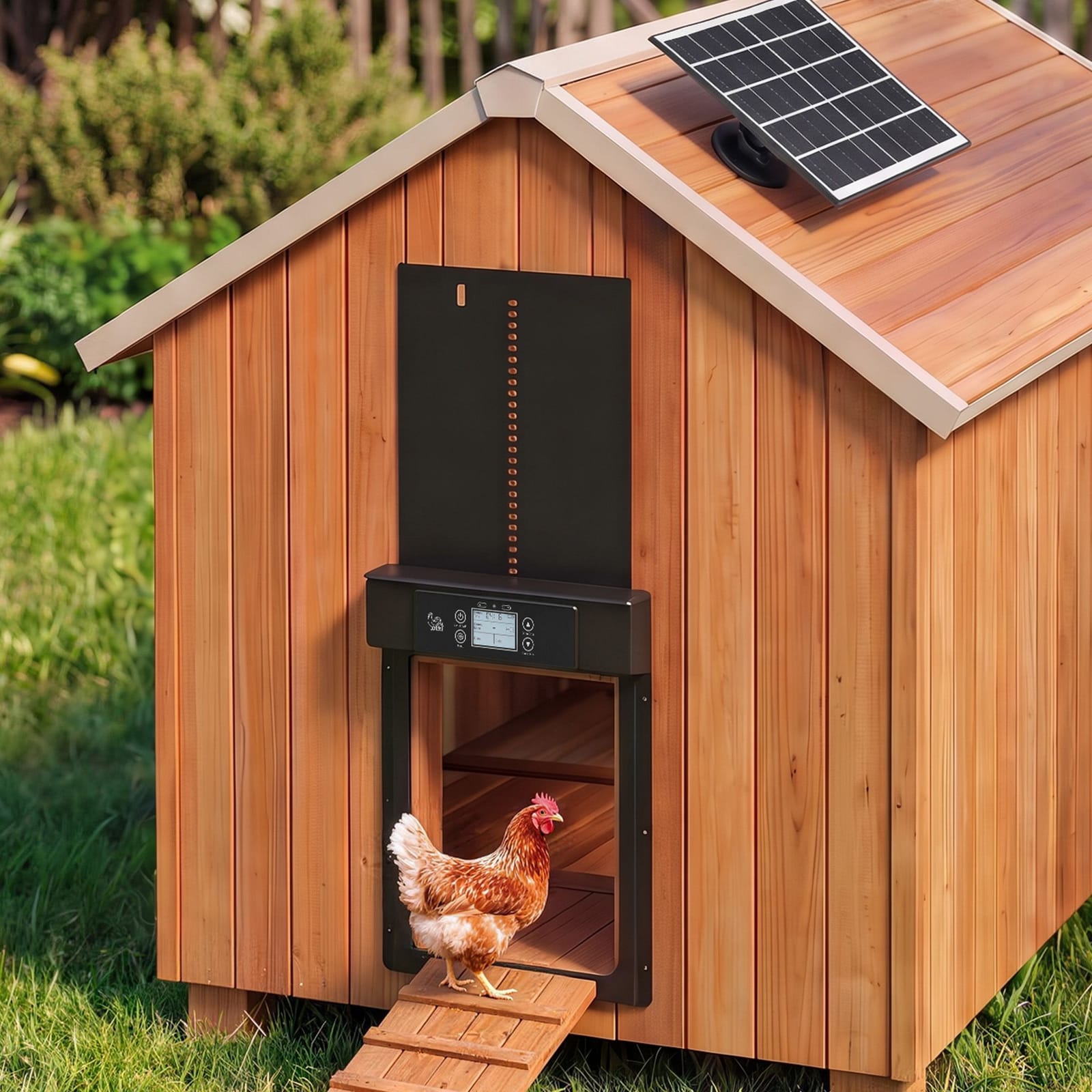 Automatic Chicken Coop Door Solar Powered 37x5x30.5cm