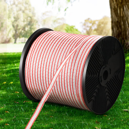 Electric Fence Poly Tape 400M Insulator - Wire Fencing Roll Energiser