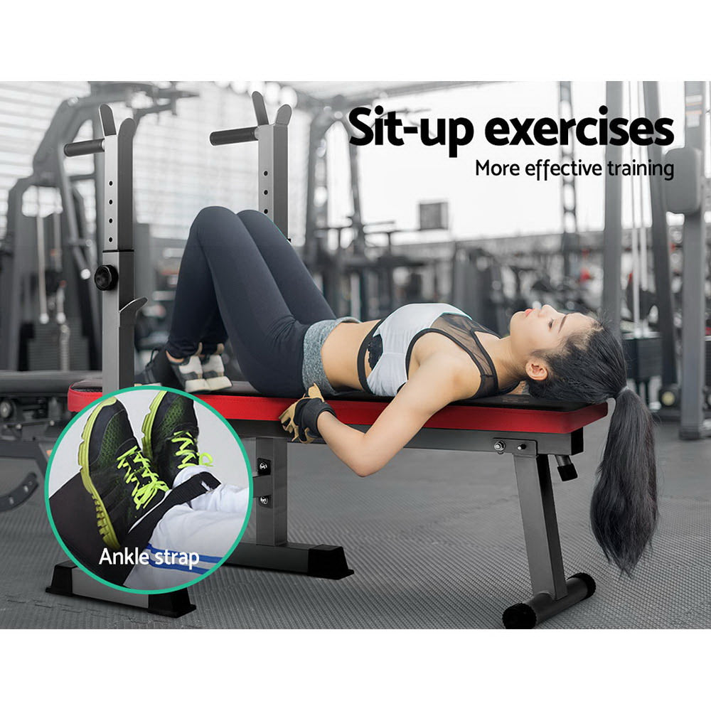Weight Bench with Squat Rack & Bench Press Home Gym Equipment 200kg Capacity