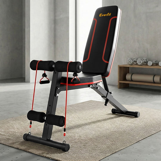 Weight Bench Adjustable Fid Bench Press Home Gym 150Kg Capacity - Everfit Fitness Flat Incline