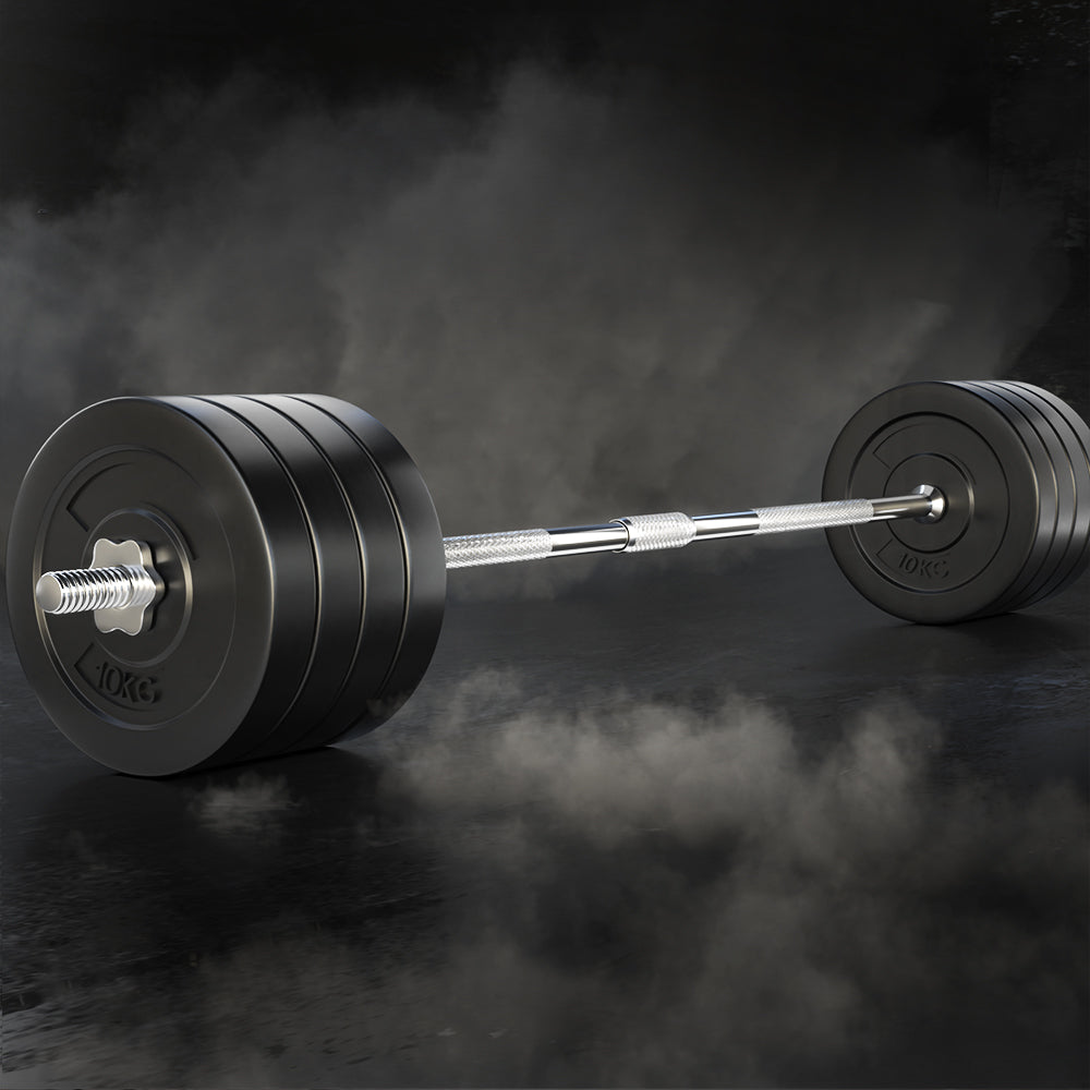 88Kg Barbell Set Weight Plates Bar Lifting Bench 168Cm