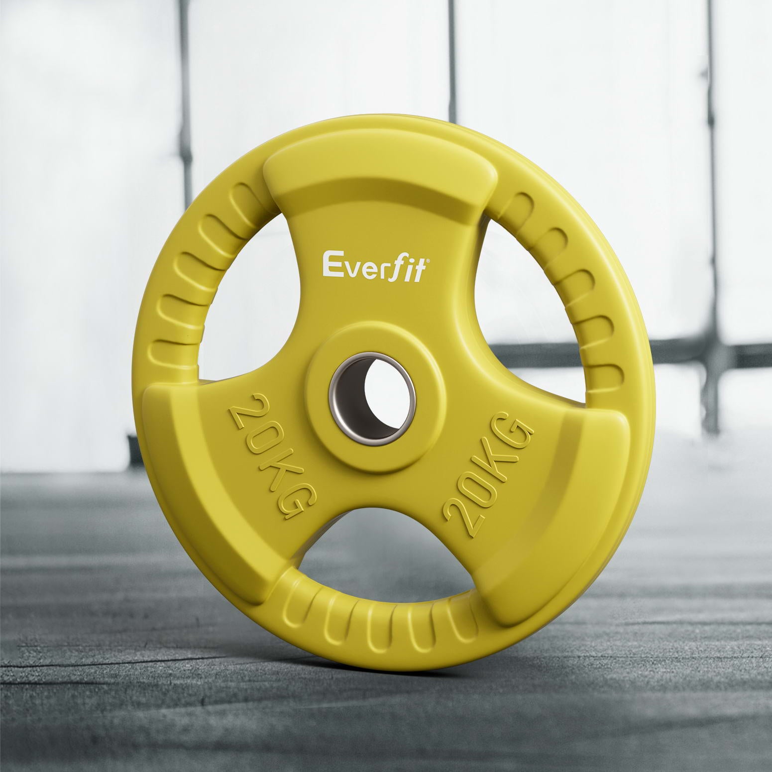 20kg Weight Plates - Standard Dumbbell Barbell Yellow