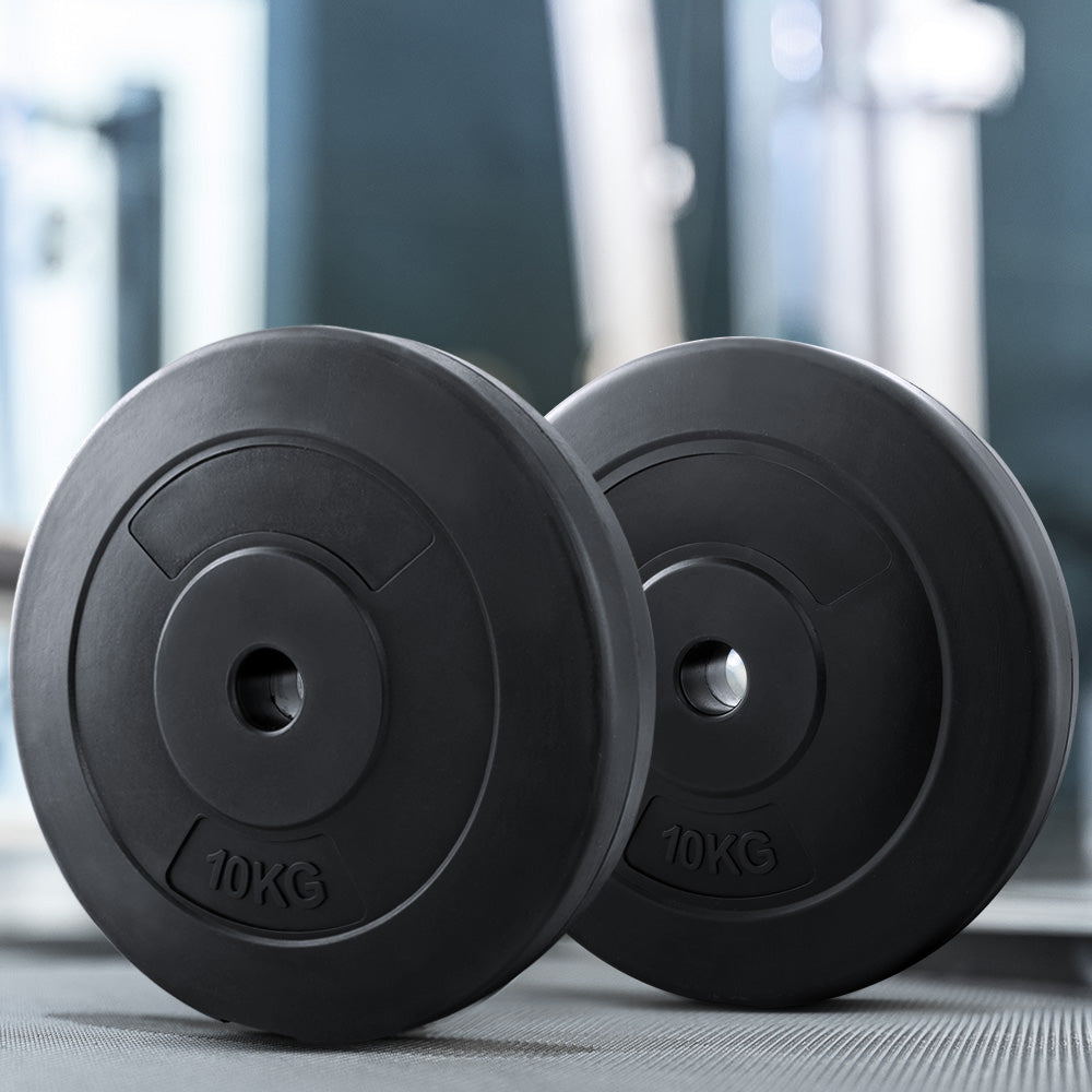 Weight Plates Standard 2X 10Kg Barbell Plate Weight Lifting