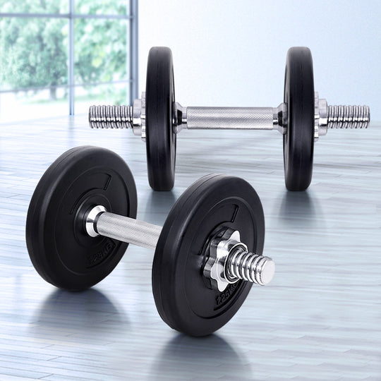 10Kg Dumbbell Set Weight Plates Dumbbells Lifting Bench - Training