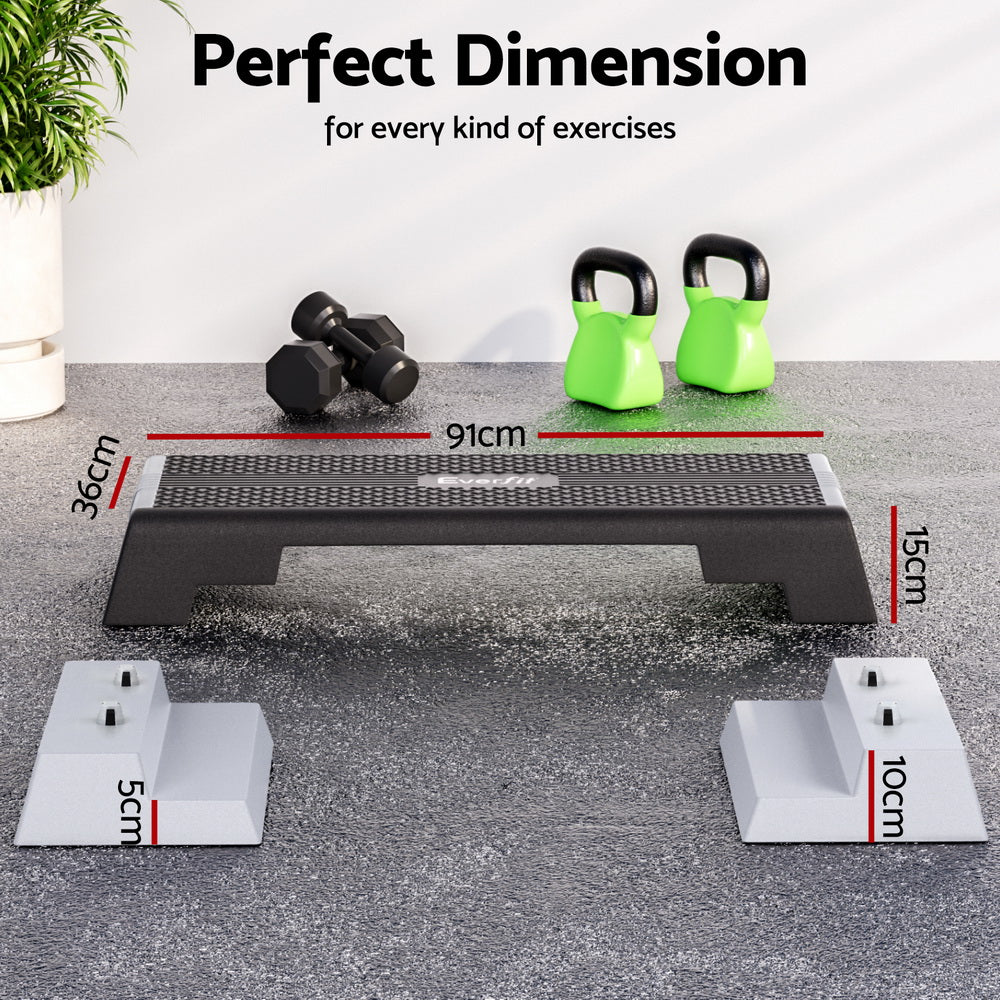 3 Level Aerobic Step Adjustable Stepper for Home Workouts | Gym & Training Step - photo 6