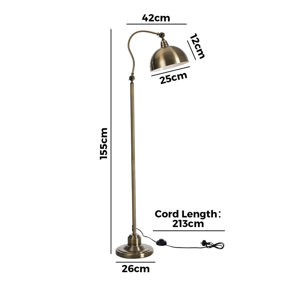 Floor Lamp Standing Light Metal Frame Bronze Finish Indoor Home Decor