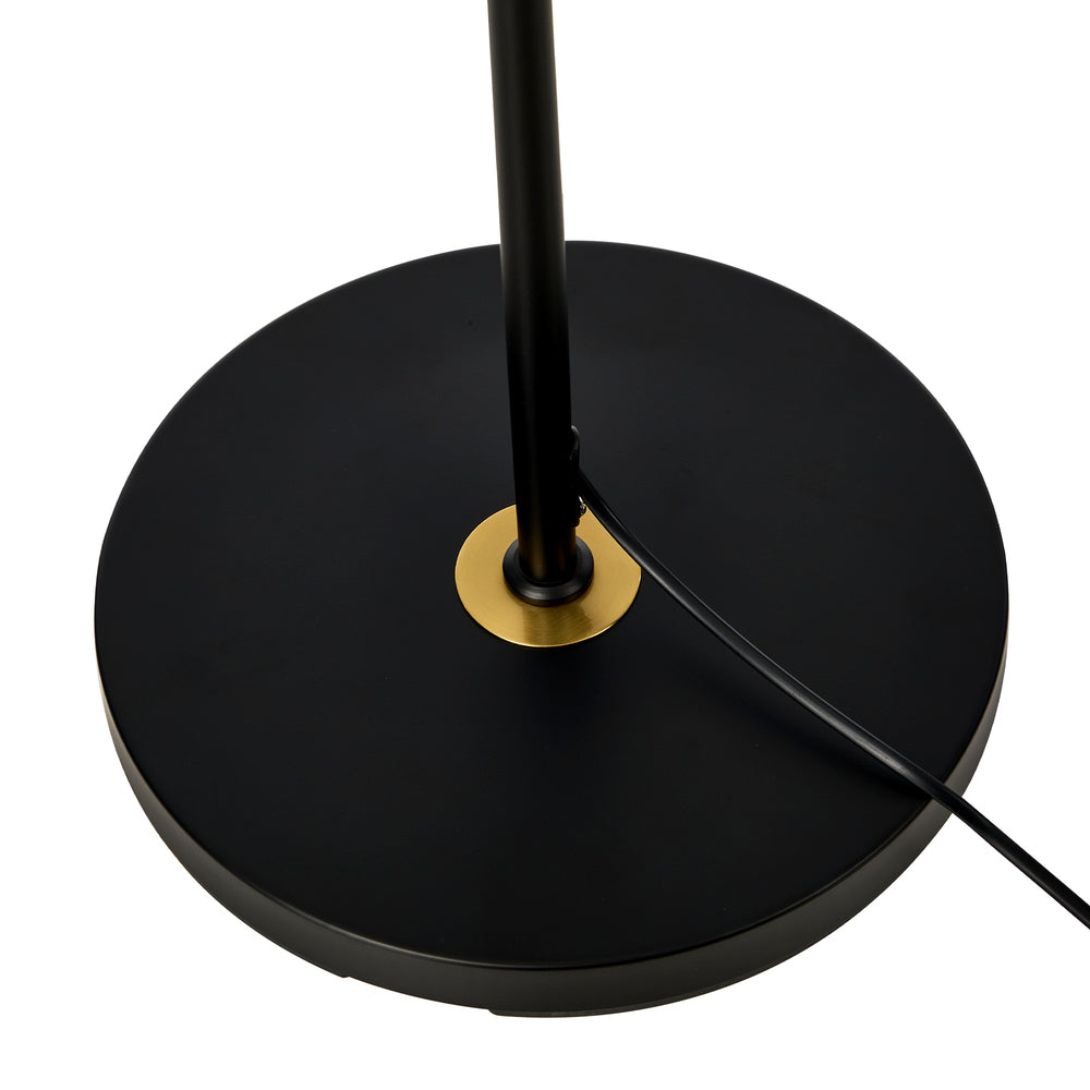 Adjustable Height Floor Lamp Standing Light Metal Frame Black Home Decor
