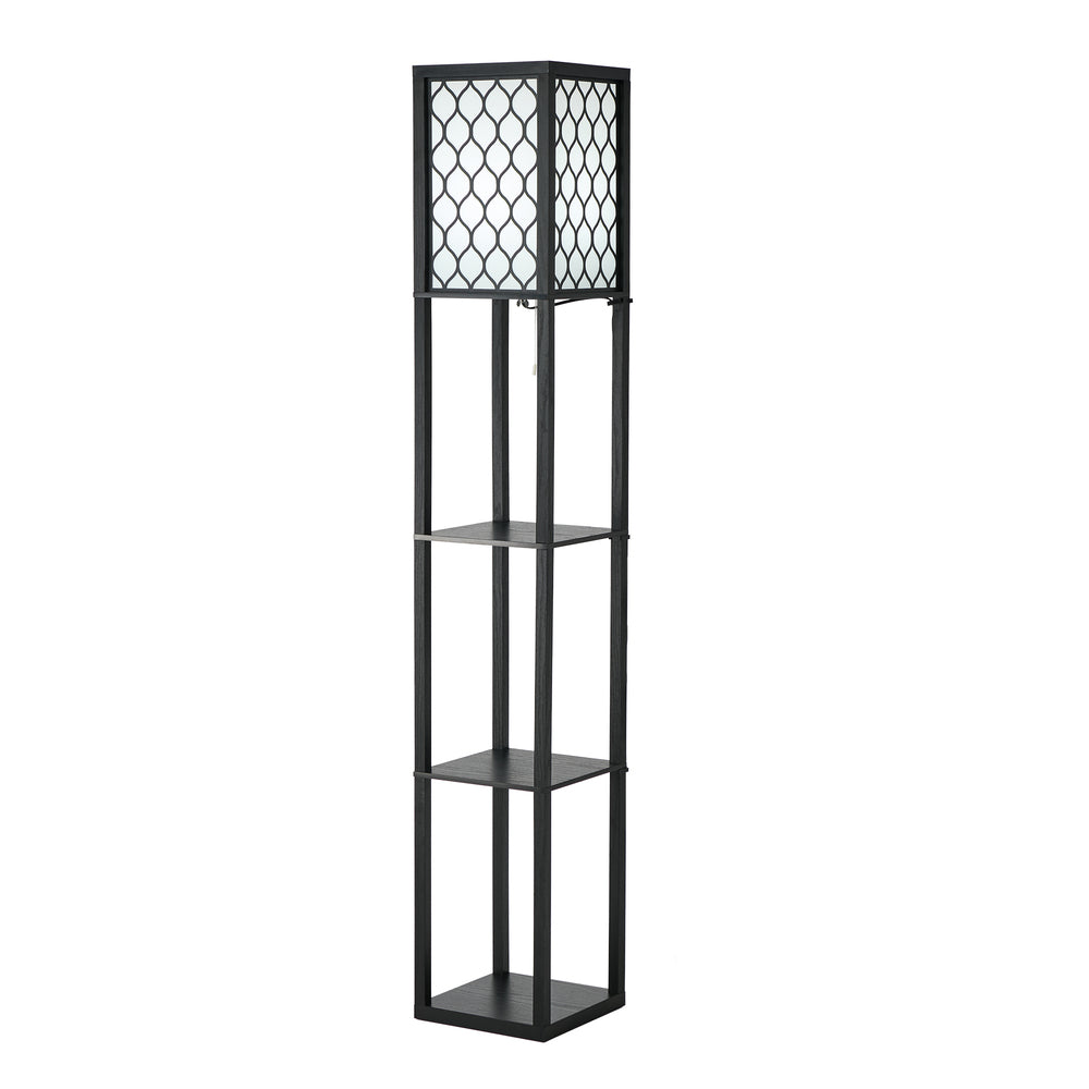 Floor Lamp Metal Fabric Shade 26x26x160cm
