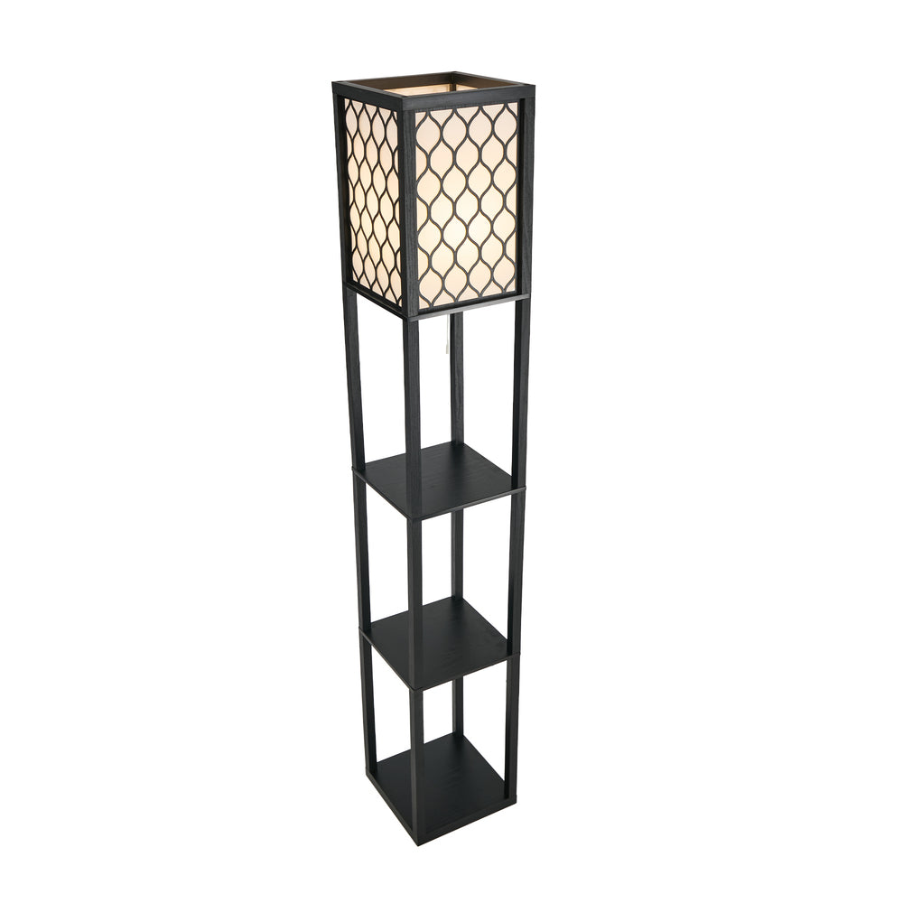 Floor Lamp Metal Fabric Shade 26x26x160cm