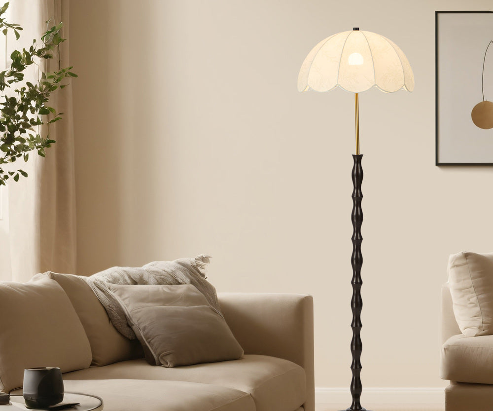 Metal Floor Lamp Fabric Shade 45.5x45.5x160cm