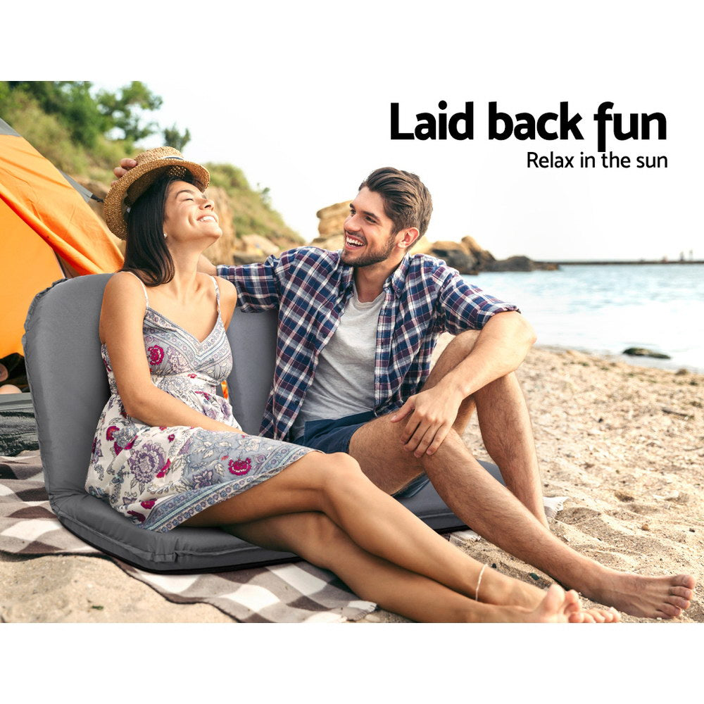 Floor Lounge Sofa Camping Chair Grey
