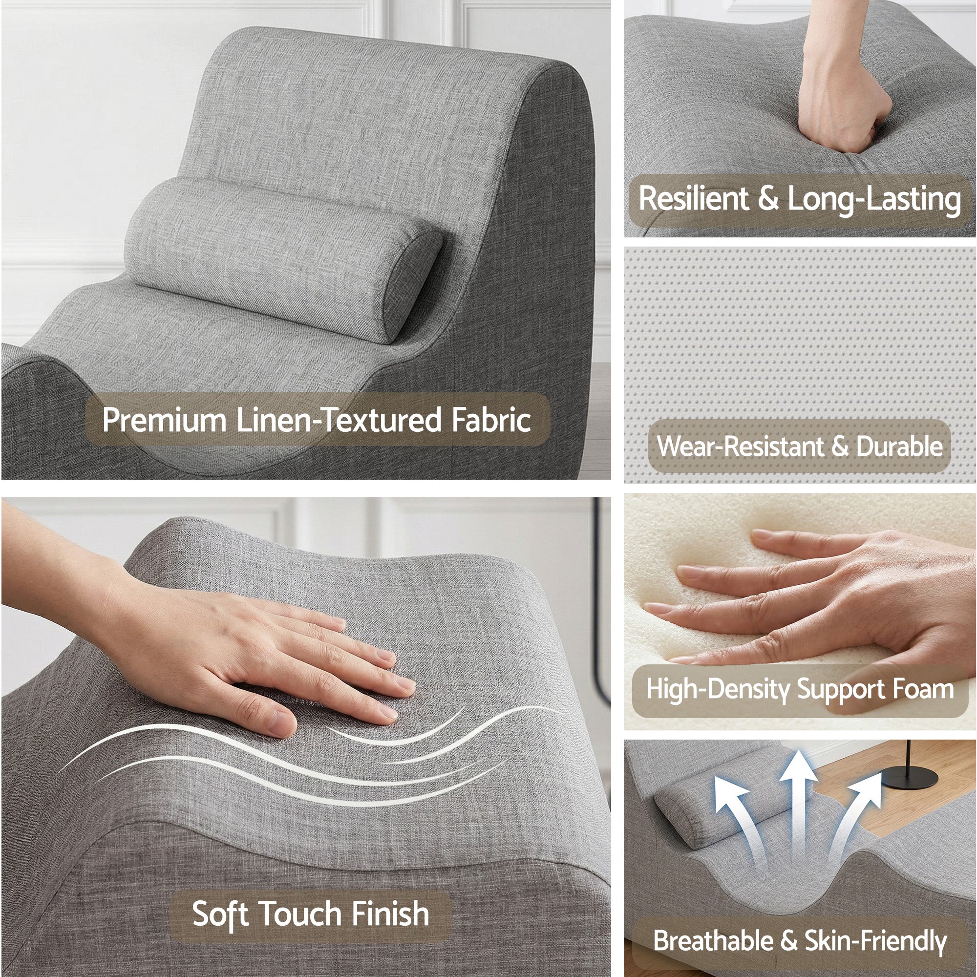 S-Curve Floor Lounger Ergonomic Chaise Chair | Simpledeals