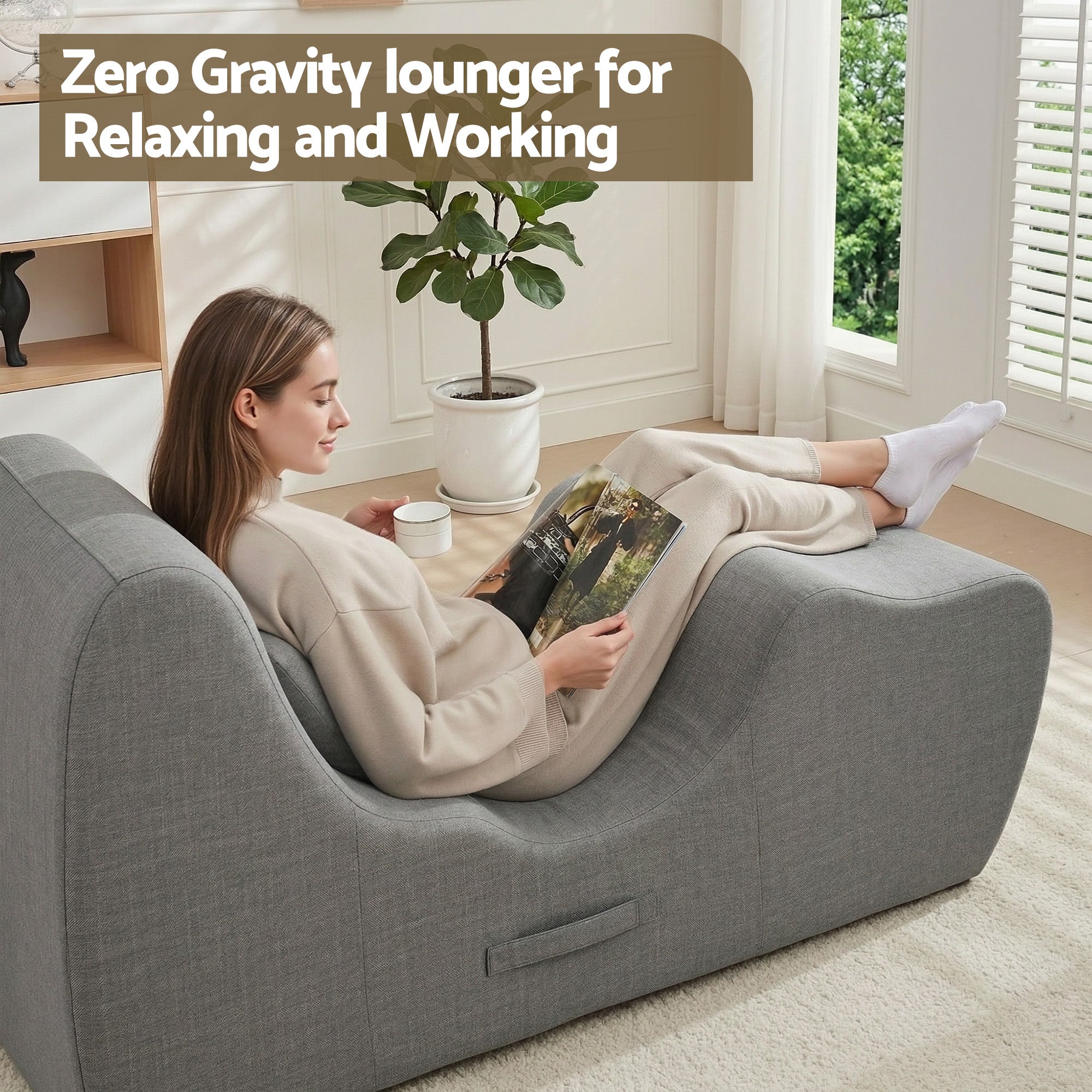 S-Curve Floor Lounger Ergonomic Chaise Chair | Simpledeals