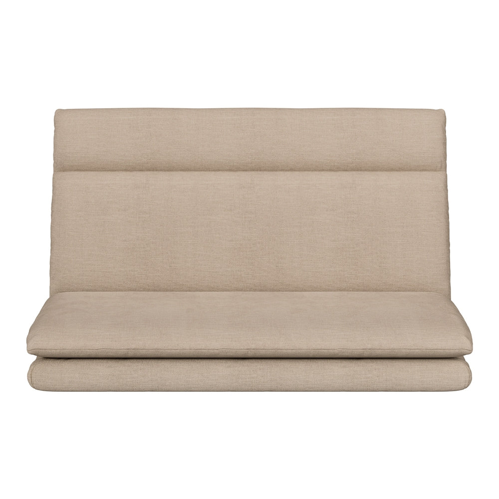 Floor Lounge Sofa Bed 1 Seater Linen Beige