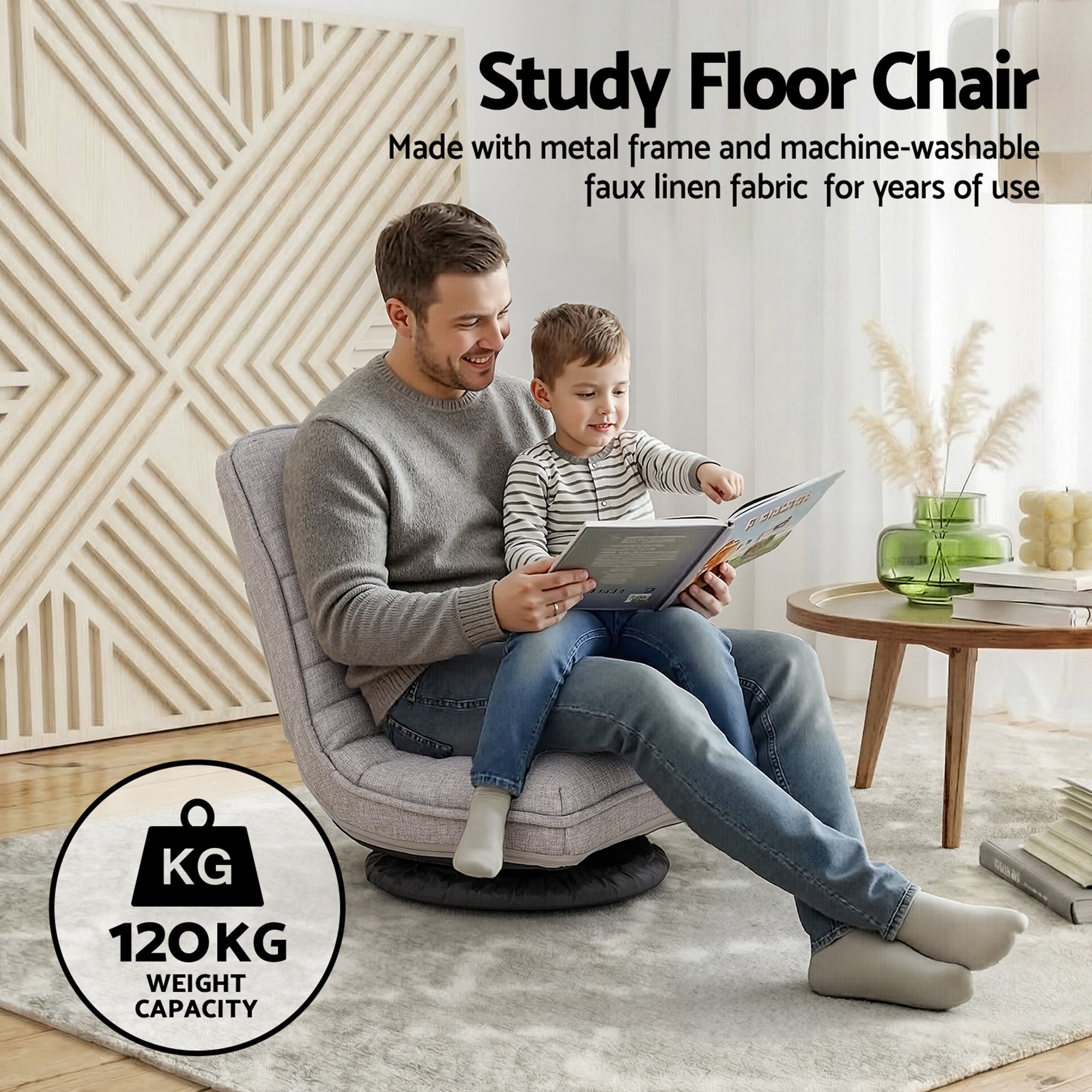 Artiss Floor Chair 360 Swivel Foldable Set 2 | Simpledeals