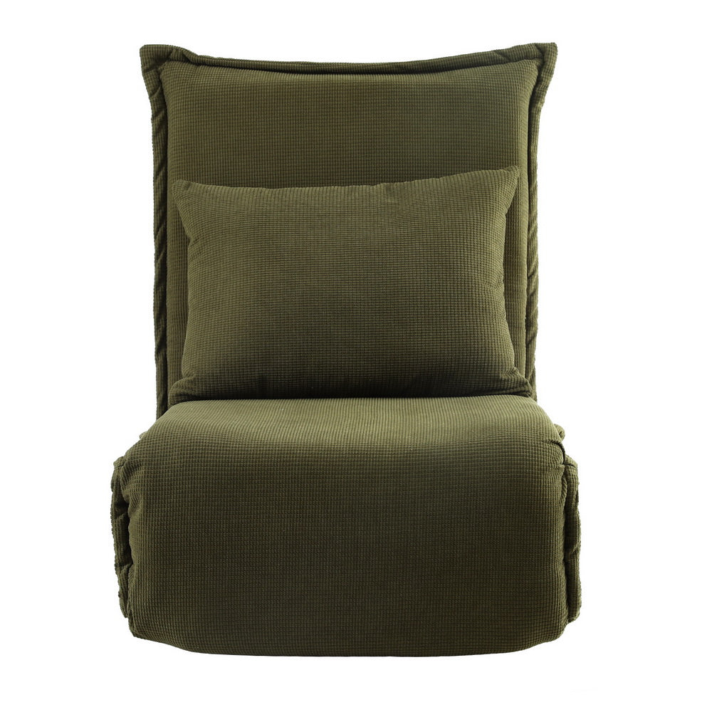 Modern Green Foldable Floor Lounge Sofa Bed Adjustable Comfortable Seating | Arm Chairs & Recliners