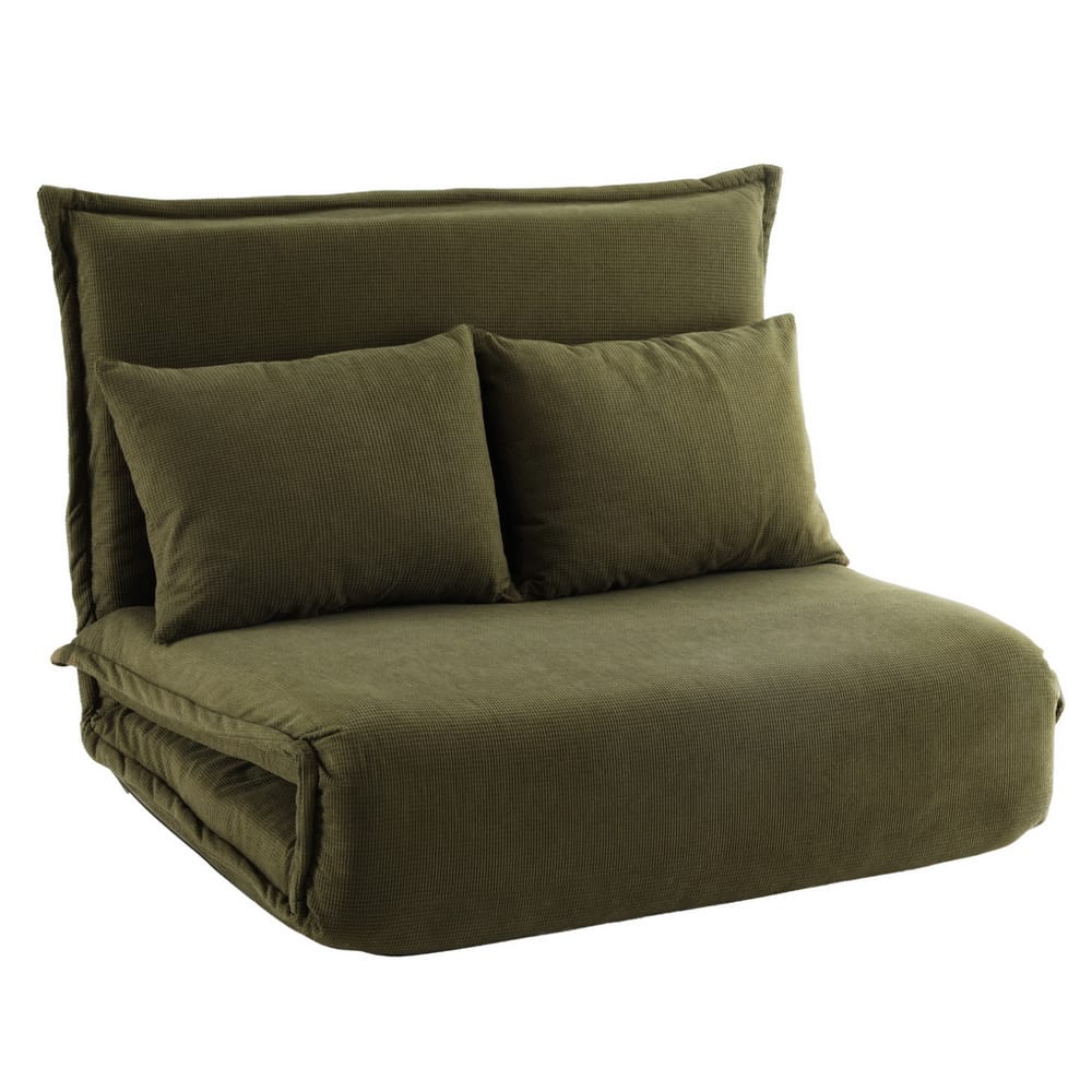 Foldable Lounge Sofa Green 95x73x63cm