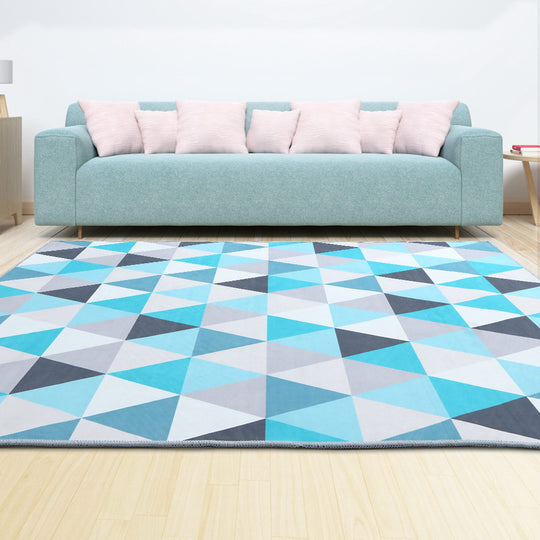 Rug 200x290cm Area Rug Large Carpet Soft Short Pile Modern Tria - Floor Rugs