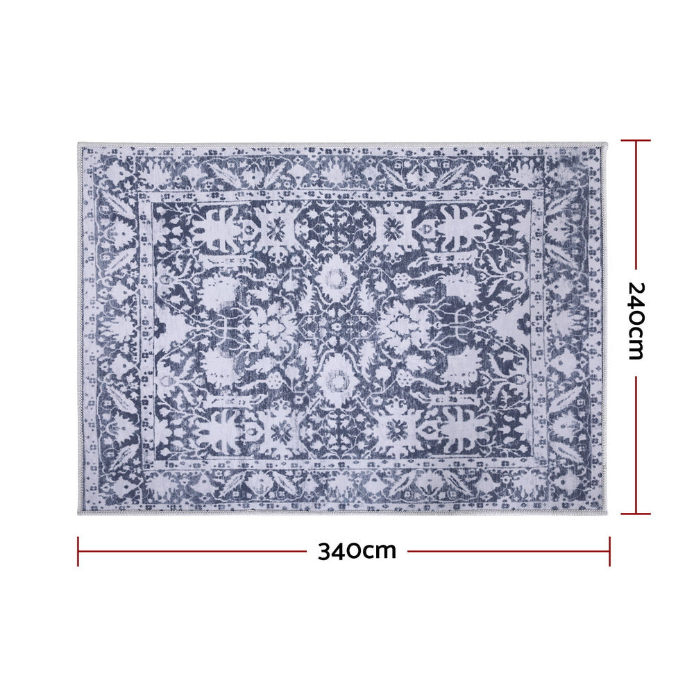 Floor Rugs - Floor Rug 240X340Cm Soft Velvet Washable Modern Area Rug Floor