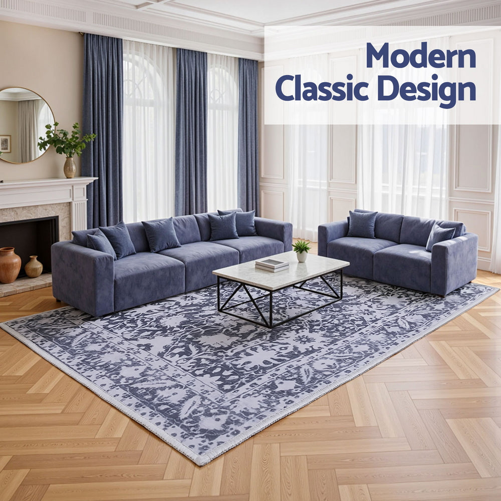 Floor Rug 240X340Cm Soft Velvet Washable Modern Area Rug Floor | Floor Rugs