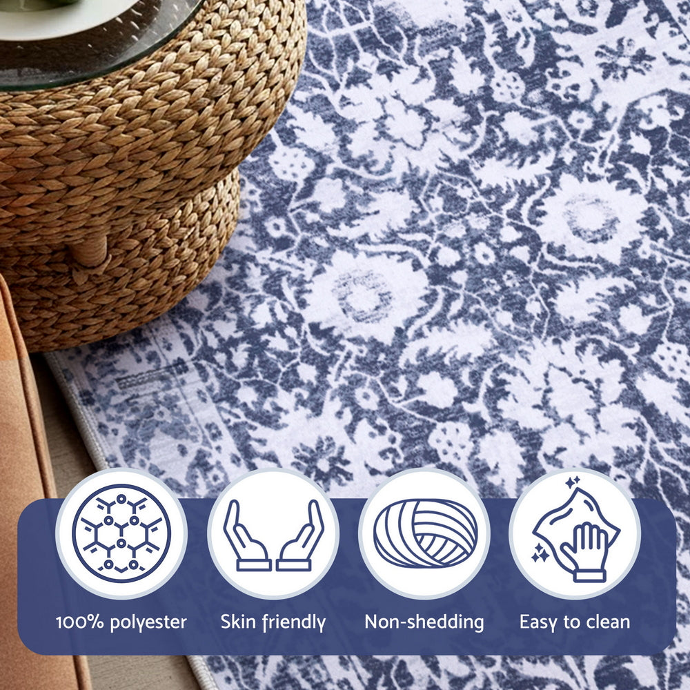 Floor Rug 240X340Cm Soft Velvet Washable Modern Area Rug Floor, Velvet finish