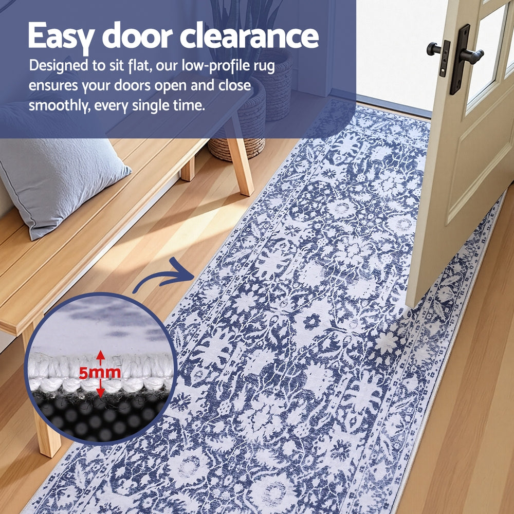 Hallway Runner Rug 80X300Cm Soft Velvet Washable Modern Kitchen Mat
