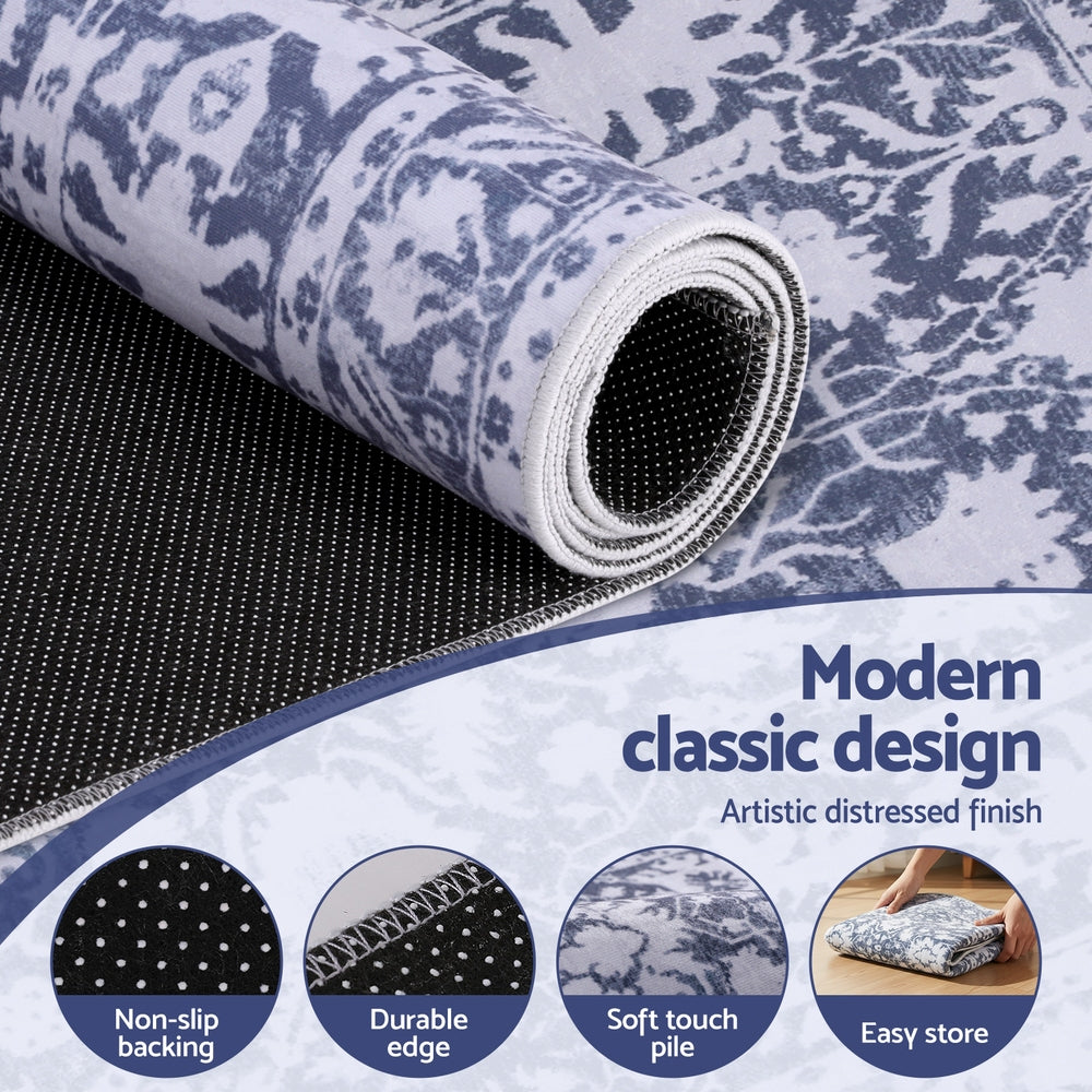 Hallway Runner Rug 80X300Cm Soft Velvet Washable Modern Kitchen Mat