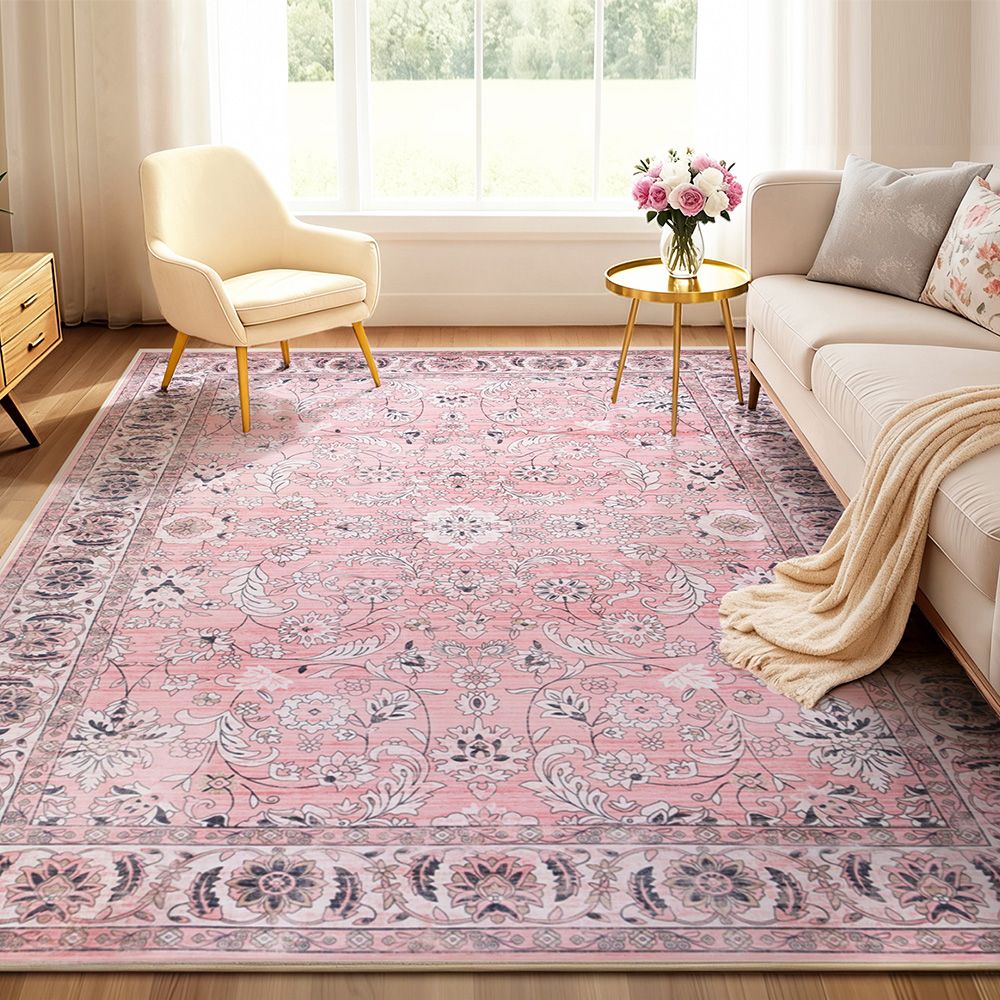 Floor Rug 240X340Cm Large Washable Area Rug Vintage Living Room - Floor Rugs