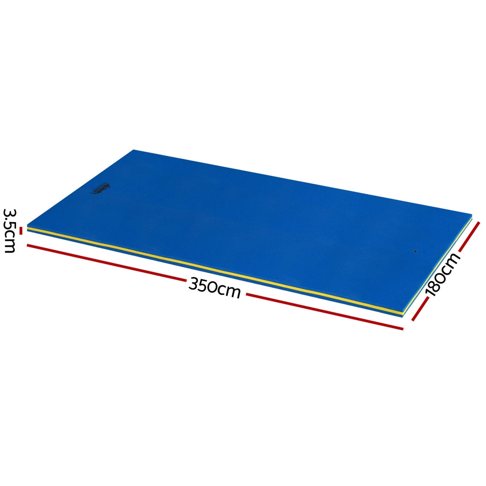 Blue colour - Floating Water Mat 3.5x1.8m Foam Pad Swimming Pool Platform Blue