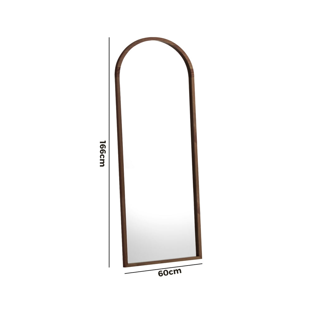 Wooden Full Length Mirror Arched Floor Mirror
