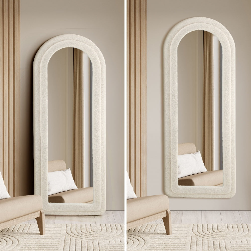 Full Length Mirror Boucle Frame 1.6M Floor Mirrors