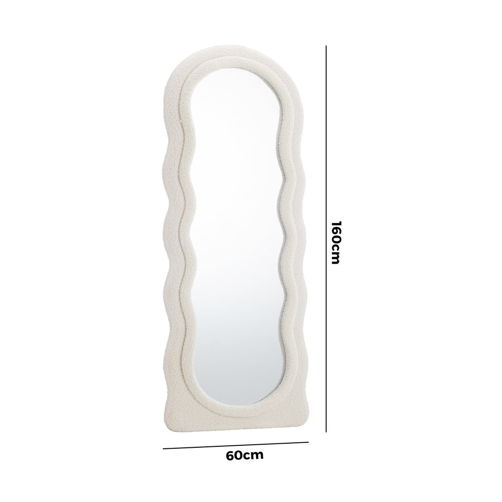 Full Length Mirror 160cm Boucle Frame Floor Mirror