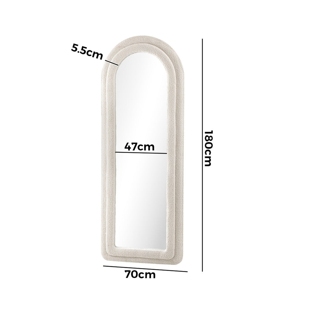 1.8M Full Length Mirror Boucle Frame Bedroom Floor Mirrors