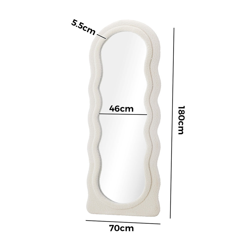 Full Length Mirror 180cm Boucle Floor Mirror | Simpledeals