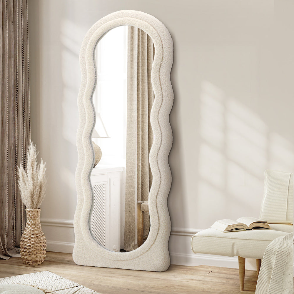 Full Length Mirror 180cm Boucle Floor Mirror | Simpledeals