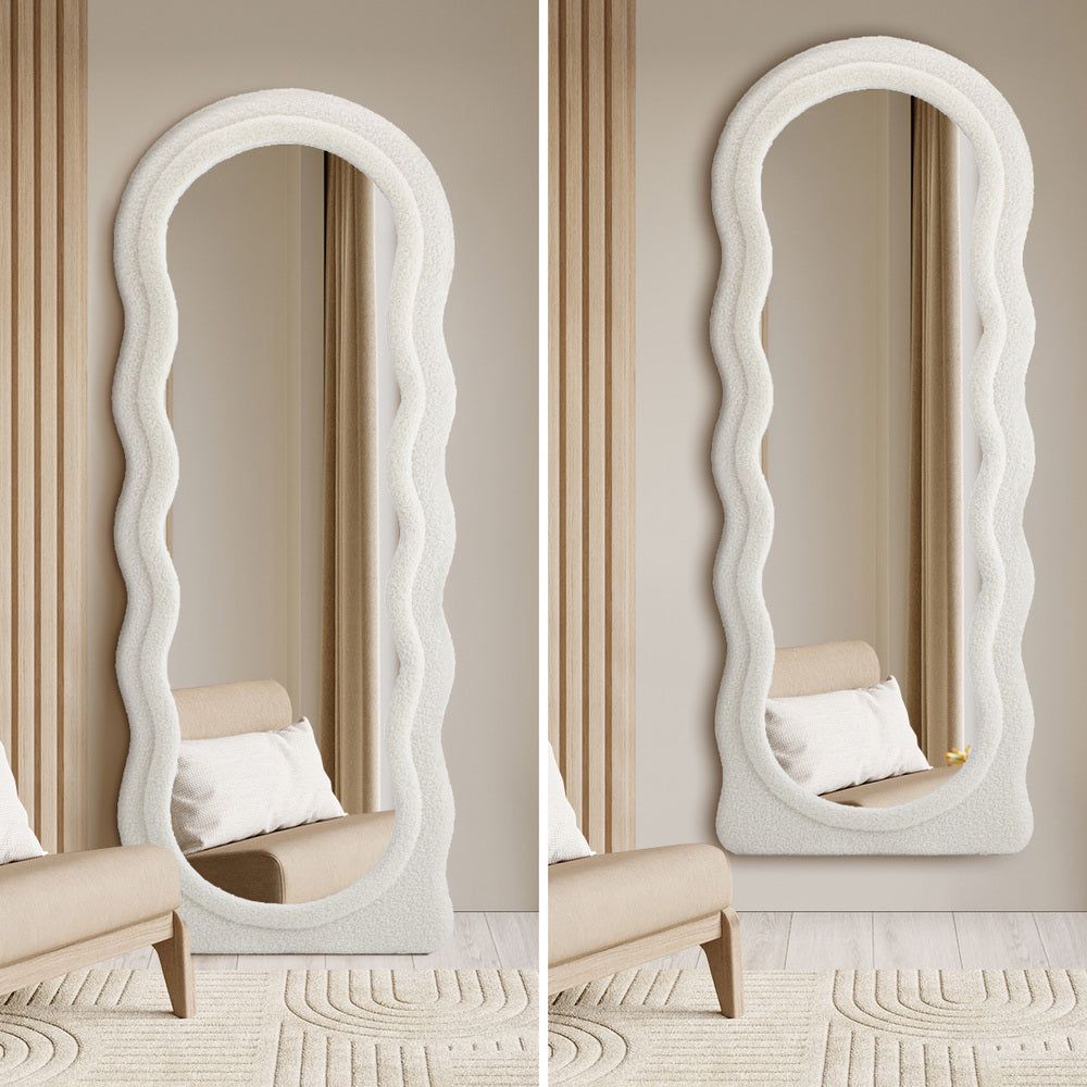 Full Length Mirror 180cm Boucle Floor Mirror | Simpledeals