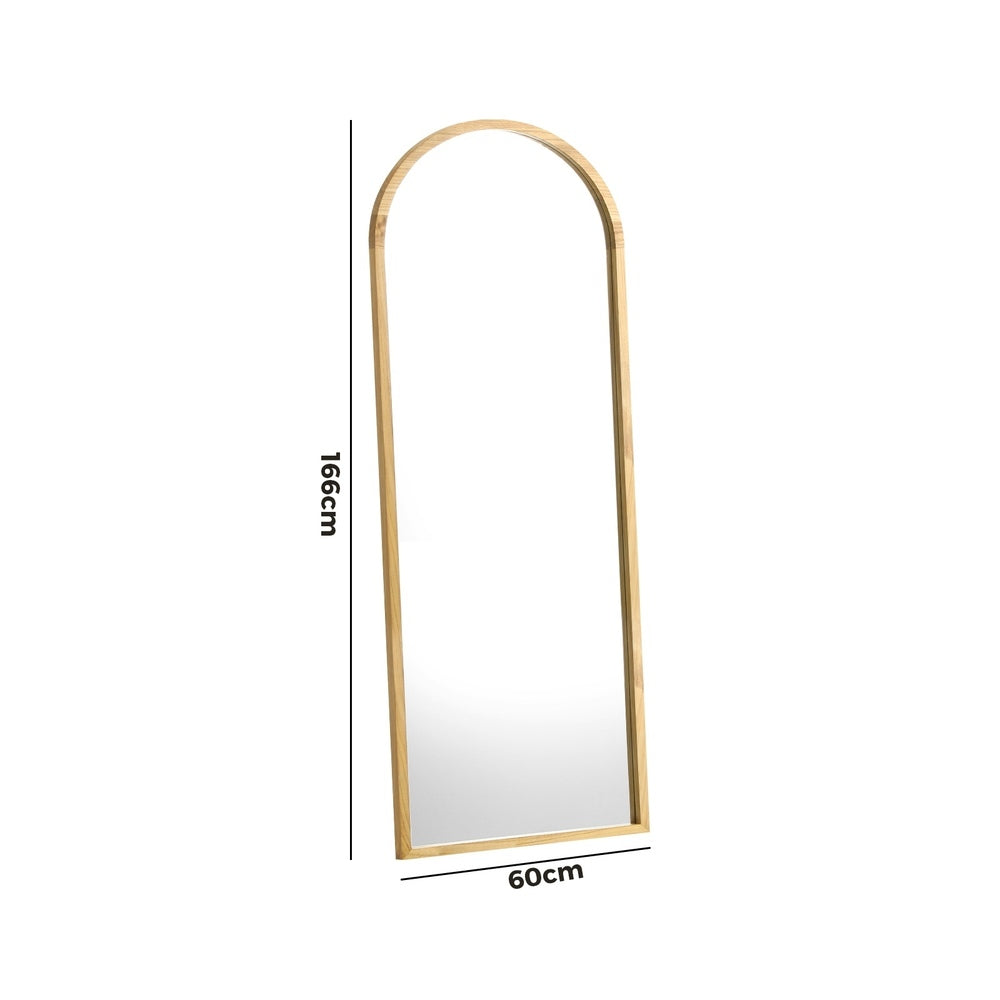 Wooden Full Length Mirror Arched Floor Mirror