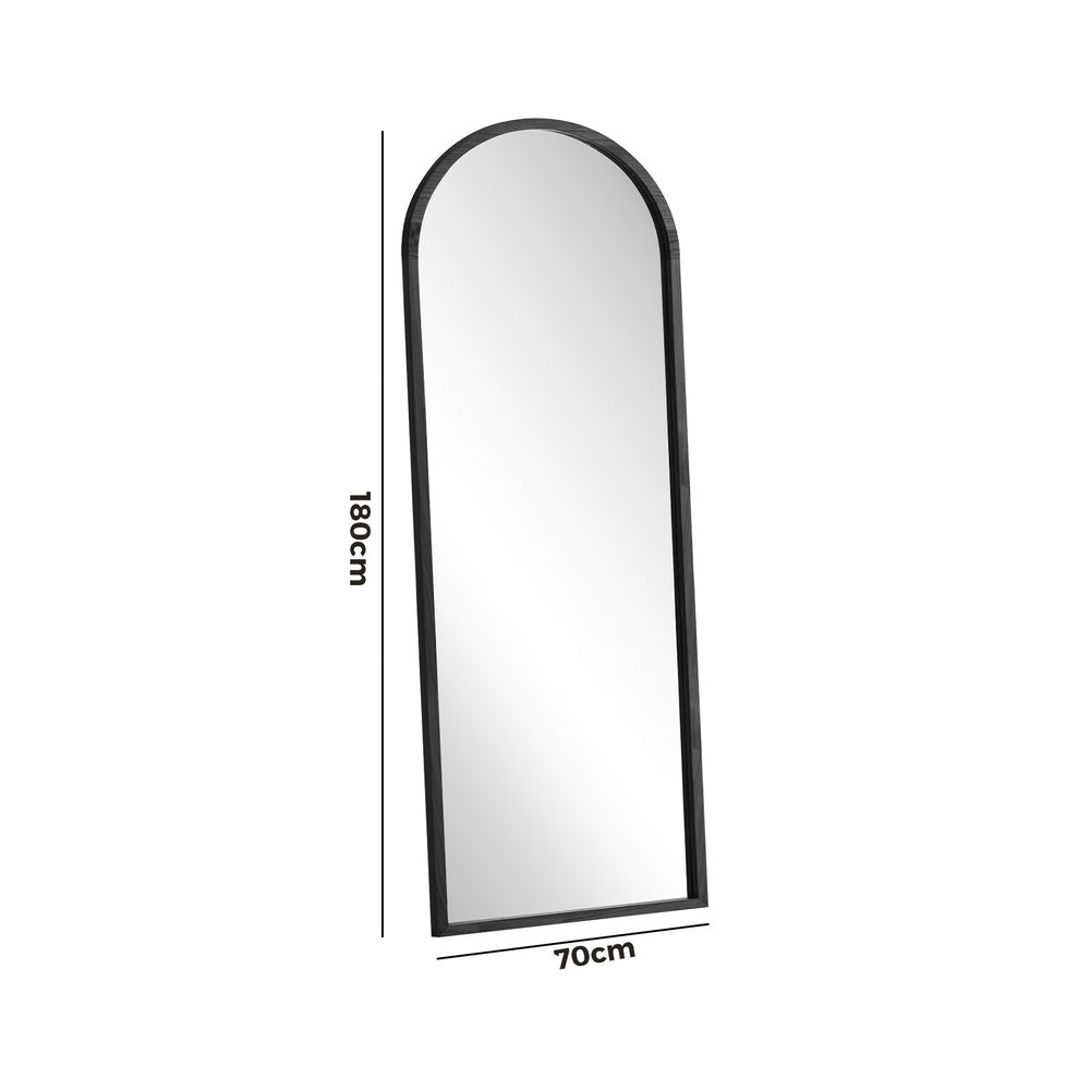 Wooden Full Length Mirror Arched Floor Mirror