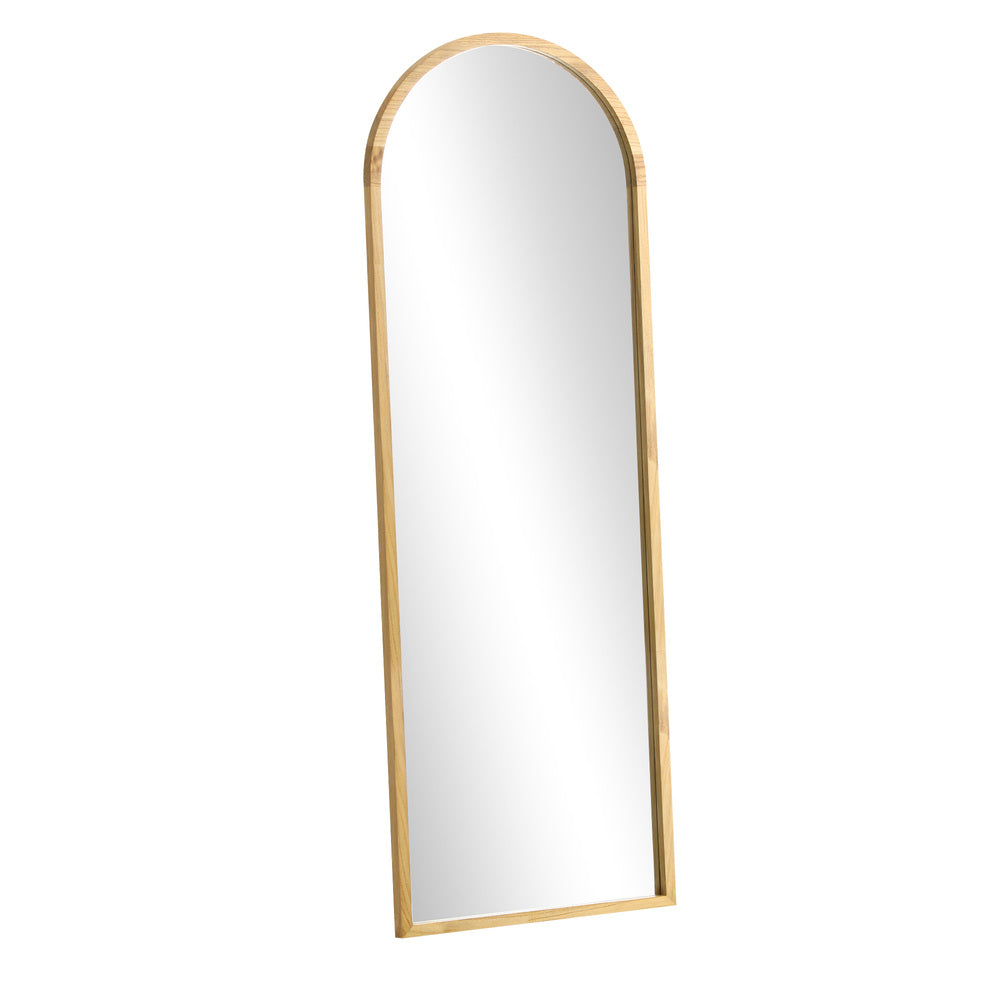 Wooden Full Length Mirror Arched Floor Mirror