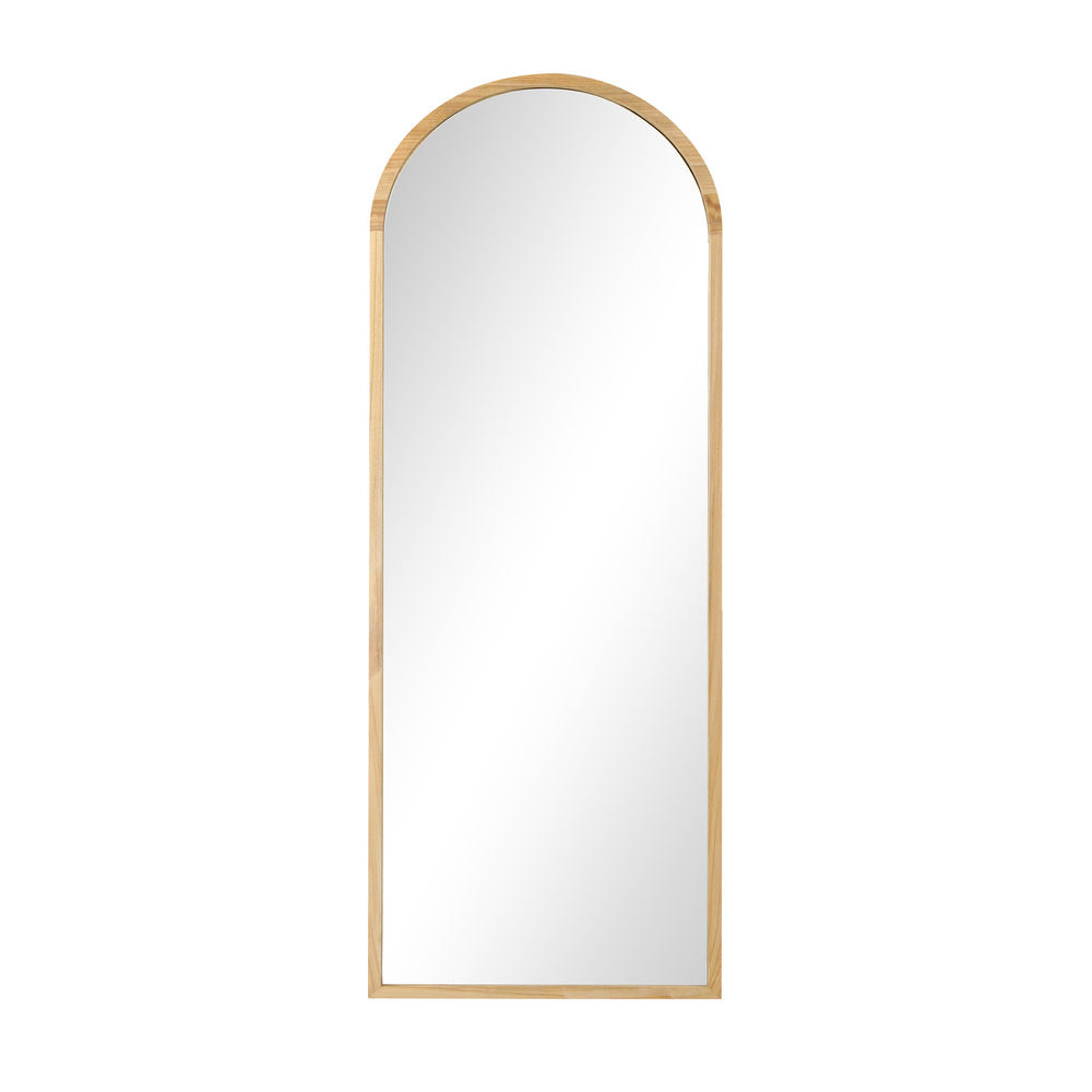 Wooden Full Length Mirror Arched Floor Mirror
