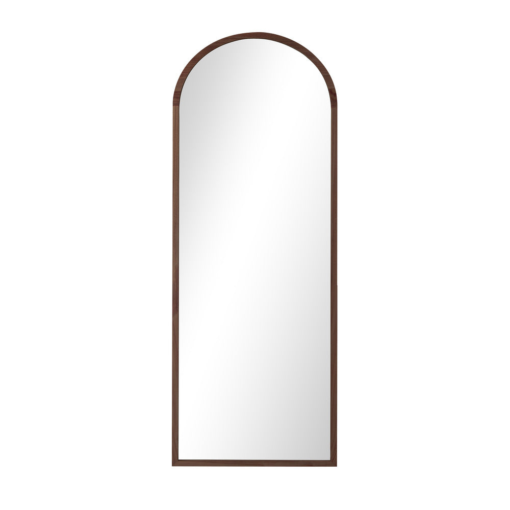 Wooden Full Length Mirror Arched Floor Mirror