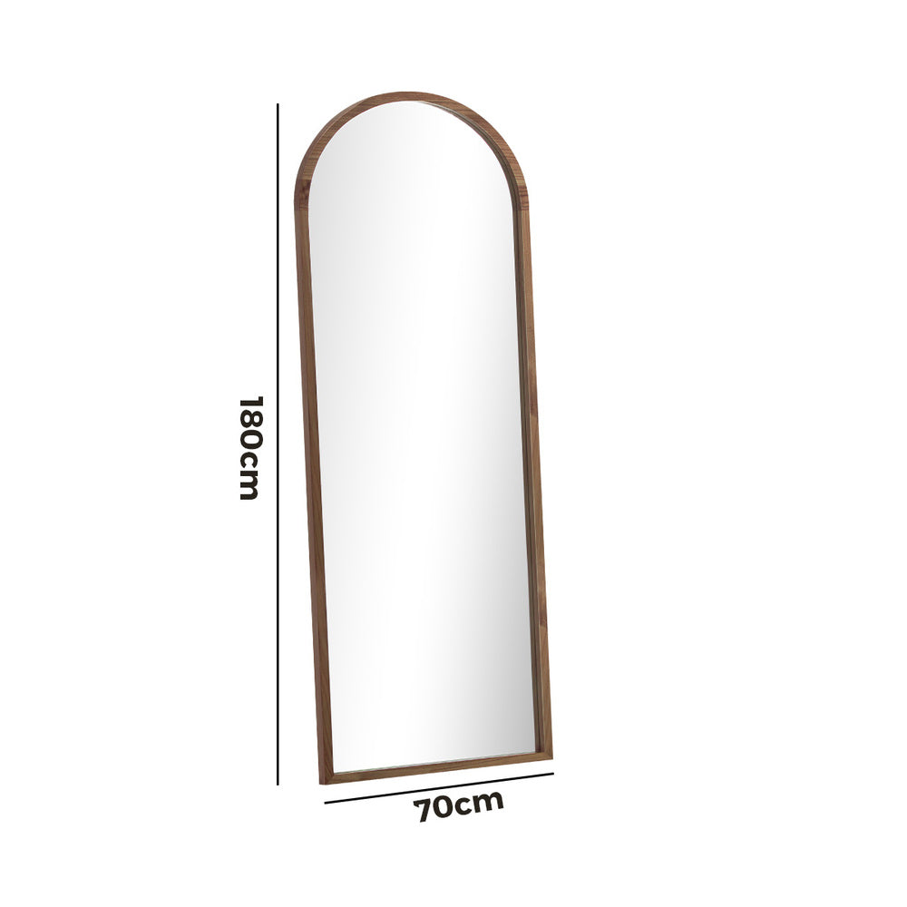 Wooden Full Length Mirror Arched Floor Mirror