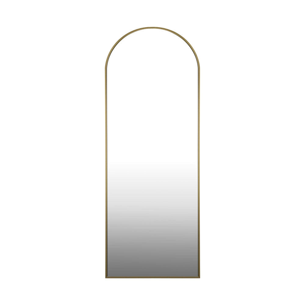 Full Length Mirror Arched Free Standing Gold 166x60cm