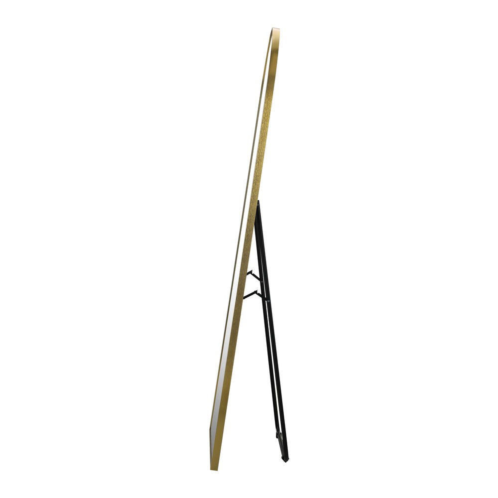 Full Length Mirror Arched Free Standing Gold 166x60cm